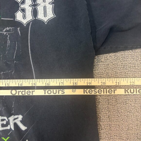 Vintage Y2K Monster Shirt Cotton Sun Faded Distressed Racing Motto Sports Tee - Picture 4 of 10